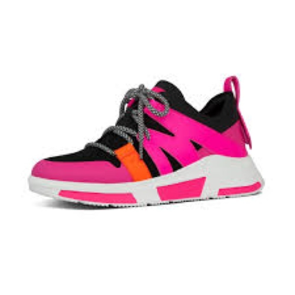 Fitflop Pink and Black Athletic Shoes